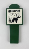 Rare Grizz Pizz Montana Beer Tap Handle