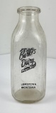 Burke's Dairy Lewistown Montana Milk Bottle