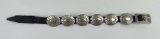 Navajo Sterling Silver Concho Bracelet