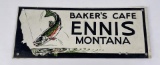 Baker's Cafe Ennis Montana License Plate Topper