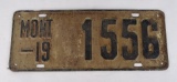 1919 Montana License Plate