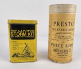 Presto Fire Extinguisher and Storm Kit