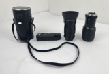 Group of 35mm Camera Lenses and Winder