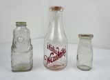 Group of Antique Bottles Juice Milk