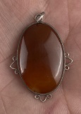 Sterling Silver Agate Necklace Pendant