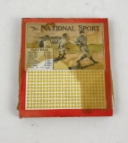 Antique National Sport Baseball Punch Board