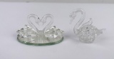 Group of Glass Swans