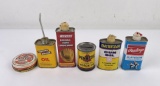 Group of Advertising Oil Cans