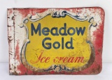 Antique Meadow Gold Ice Cream Flange Sign