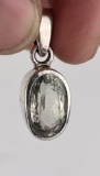 Sterling Silver Faceted Quartz Necklace Pendant