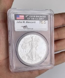 2015 W Mercanti Silver Eagle PCGS PR70DCAM