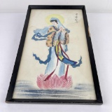 Antique Lakshmi Hindu Painting on Silk