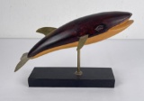 Mid Century Rosenthal Netter Wood Whale Sculpture