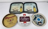 Group of Vintage Beer Whiskey Trays