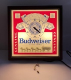 Budweiser Clock Lighted Sign Clydesdales Light