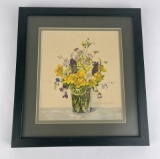 Karl Schicktanz Flowers Watercolor Painting