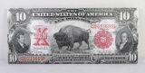 1901 $10 Bill Bison Buffalo Note GiclÃ©e on Canvas