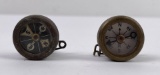 Pair of Marbles Brass Hunting Pin On Compass