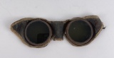 Antique Pilot Motorcycle Flight Goggles