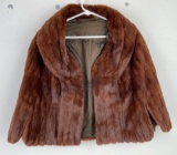 Brown Mink Fur Jacket Coat