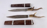 Pair of Antique Cambodian Horn Handle Knives