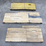 Lot of 3 Antique Montana Folding Wood Boxes