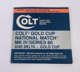 Colt Gold Cup National Match Booklet