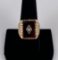 Art Deco 14k Gold And Diamond Mens Ring