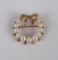 14k Yellow Gold and Pearl Brooch