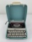 Smith Corona Blue Portable Typewriter