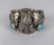 Navajo Sterling Silver Turquoise Bear Bracelet