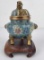 Antique Chinese Cloisonne Enamel Censer