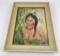 Native American Indian Oil on Board Painting