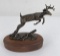 Gary Shoop Deer Crossing Log Bronze