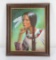 R. Kelley Indian Maiden Oil on Canvas Painting