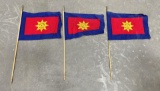 3 Antique Salvation Army Flags Blood and Fire