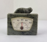 Eskimo Inuit Soapstone Carving Thermometer