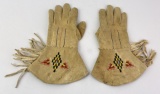 Montana Blackfoot Indian Beaded Gauntlets