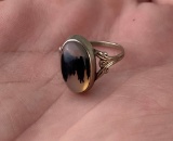 10k Gold and Montana Agate Ring