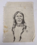 Dave Powell Montana Indian Sketch