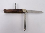 Anton Wingen Stag Horn Pocket Knife Corkscrew