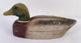 Antique Hollow Wood Mallard Duck Decoy