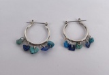 Sterling Silver Turquoise Lapis Lazuli Earrings