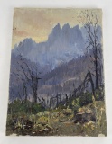 Frederick Kress Painting Mt Lassen California