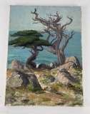 Frederick Kress Painting Cypress Tree California
