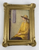 Frederick Kress Painting Lady in Yellow California