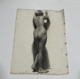 Frederick Kress Drawing Nude Study California