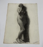 Frederick Kress Drawing Nude Study California