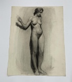 Frederick Kress Drawing Nude Study California