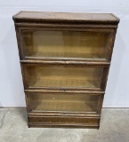 Antique Oak Lawyers Barrister Bookcase